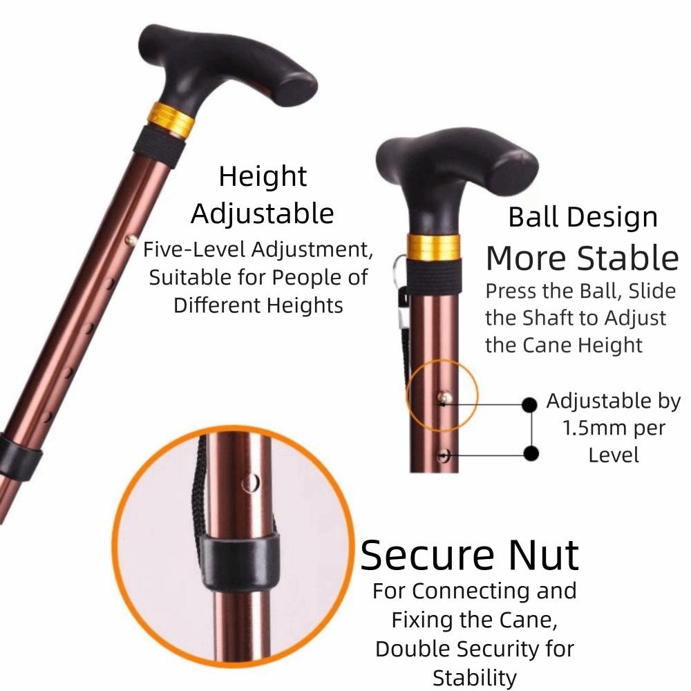 Quick Adjustable Locks Outdoor Trekking Poles Folding Walking Sticks Wading Staff  Hiking Equipment