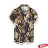 Hawaiian Flower Pattern Men Shirt 3d Printed Floral Summer Beach Short Sleeve Lapel Shirts Streetwear Button vacation Shirt