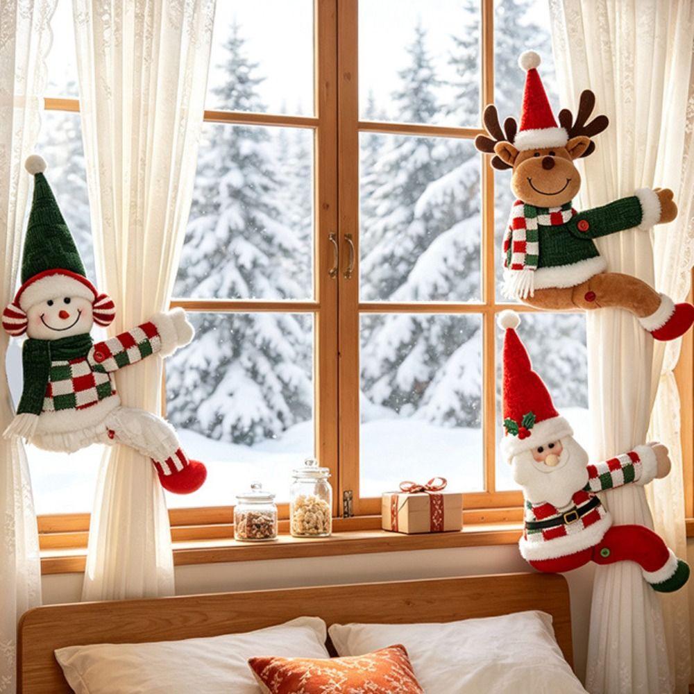 Elk Christmas Curtain Tiebacks Bear Christmas Curtain Buckle Curtain Holdbacks  Christmas Decor