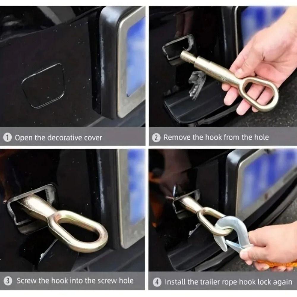 3 Ton Capacity Car Tow Cable Hooks Included Trailer Straps Pull Rope Heavy Duty Tow  Trailer Use