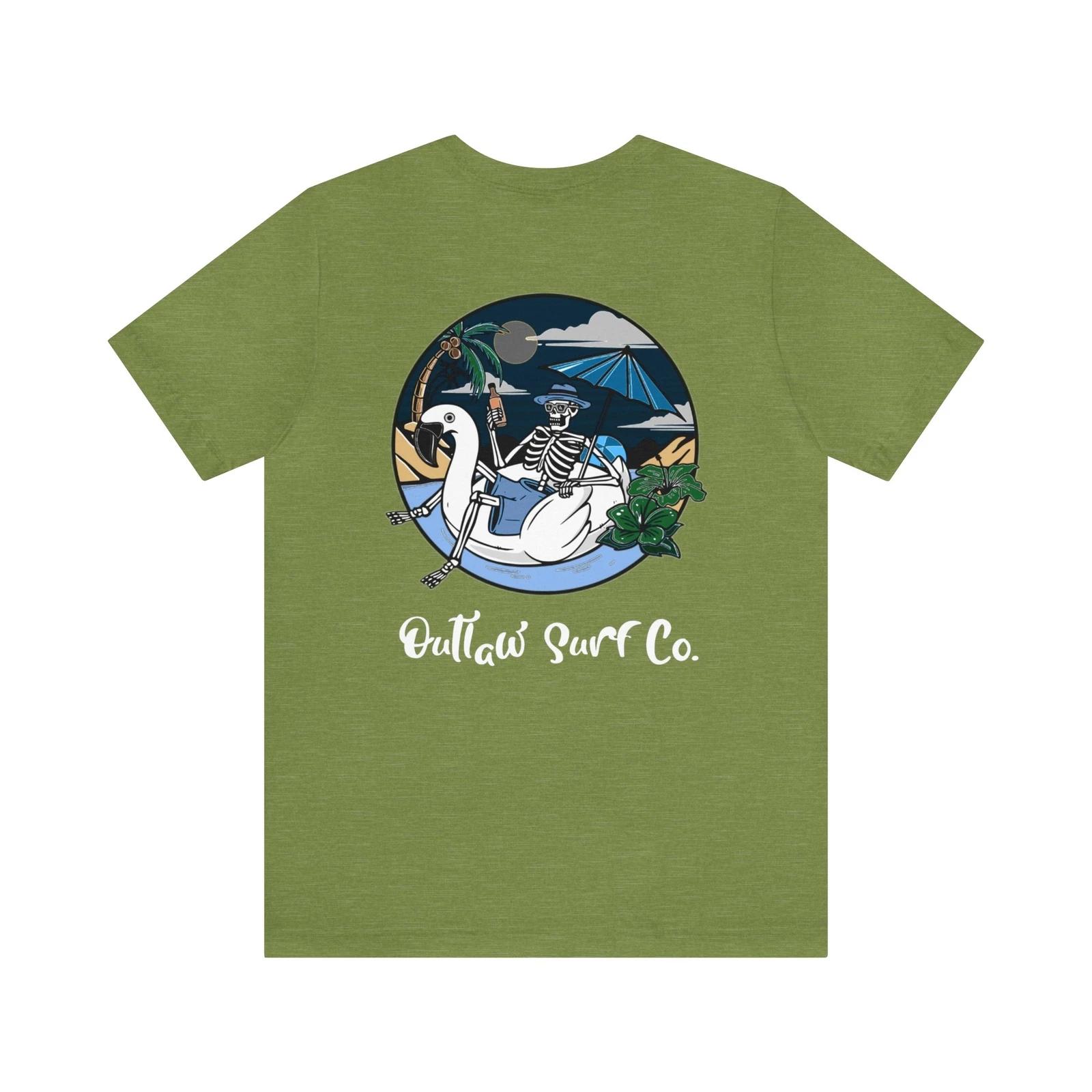 Outlaw Surf Skeleton Swan T-Shirt M