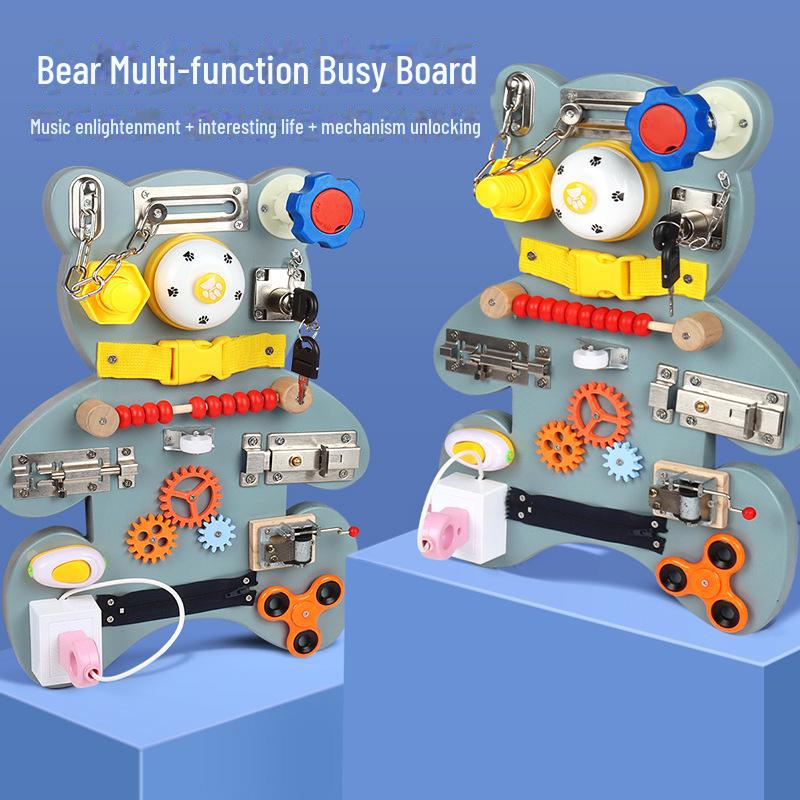 

Монтессори Медведь Бизиборд Музыкальная настенная игра для детей