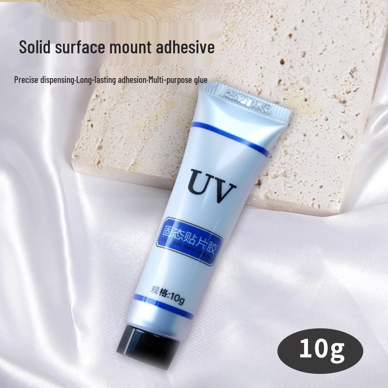 UV Solid Nail Gel Kit: Light-Cured and Strong Adhesive Glue with Nail Remover Spray for Nail Art