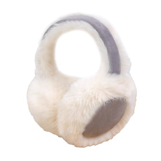 Women Earmuffs Thickened Inner Lining Bow Embellishment Suede Fabric Adjustable Headband Earmuffs Winter Accessory