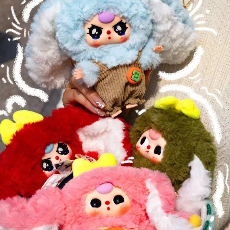 2025 New Original Baby Three Macaron v2 Macaron Little Rabbit Second Generation Blind Box Kawaii Plush Toy Diy Dress Up Doll