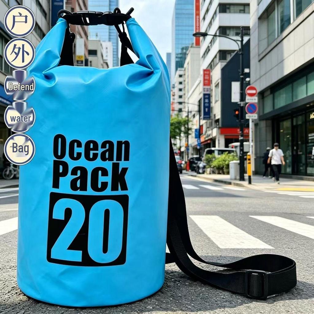 Customizable Waterproof Floating Bag for Outdoor Activities - Single/Double Shoulder, Rafting, Swimming, Dry Bag