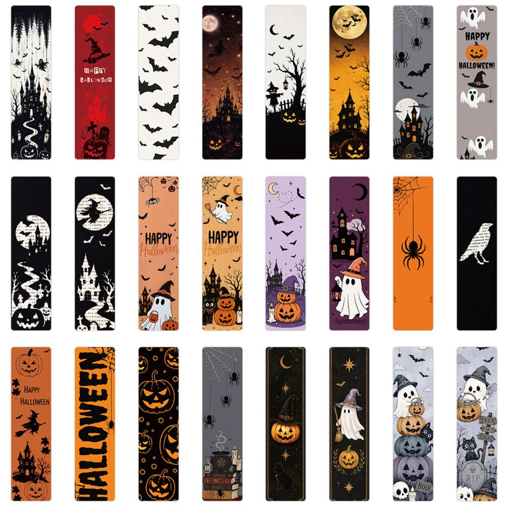 Pack Halloween Pumpkin Bookmarks for Reading, Creative Book Page Markers