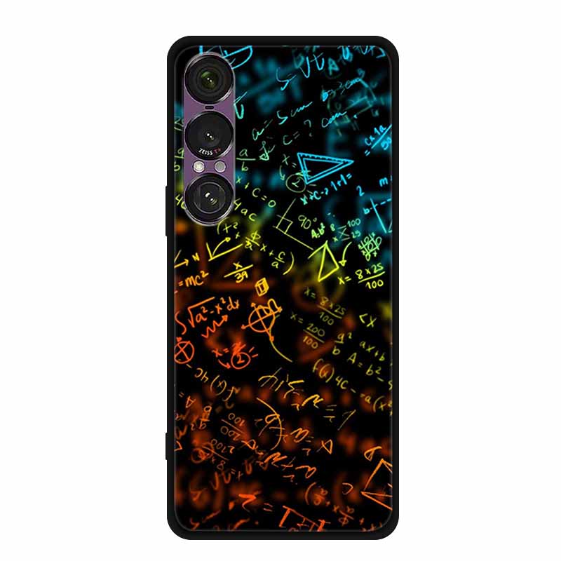 Pro pouzdro na telefon Sony Xperia 1 VII 2025 Kreslené kočky TPU Měkké černé silikonové zadní krycí pouzdro Pro Sony Xperia 1VII 6.5" Pouzdro Funda