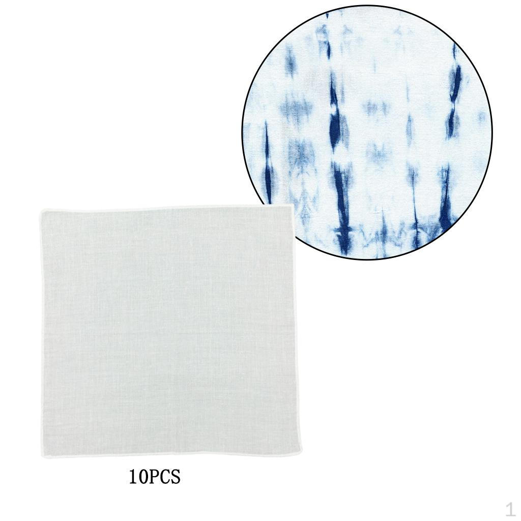 

Cotton , Classic Pocket Square, White Hankie Towel Bulk Set Washable 30x30cm