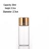 Gold Line 27mm Screw Cap Glass Vial - Sealed Saffron Storage Bottle with Aluminum Cap