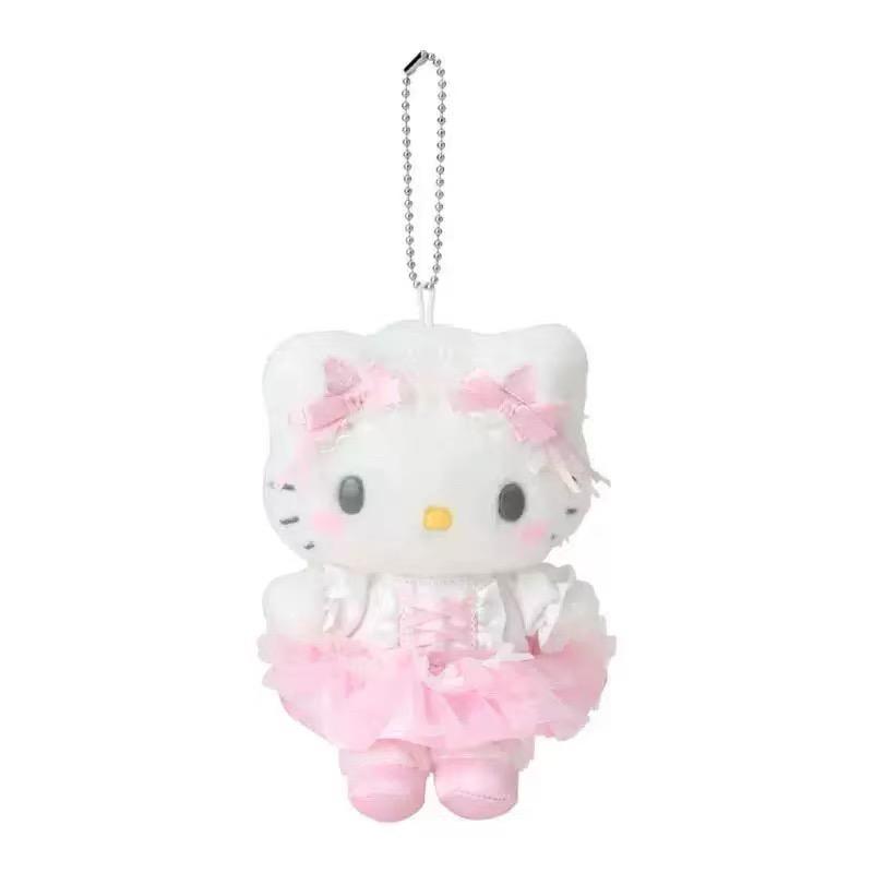 New Dreamy Ballet My Sweet Piano Anniversary Plush Keychain Cute Anime Kuromi Melody Me Mell Toy Small Pendant Accessories