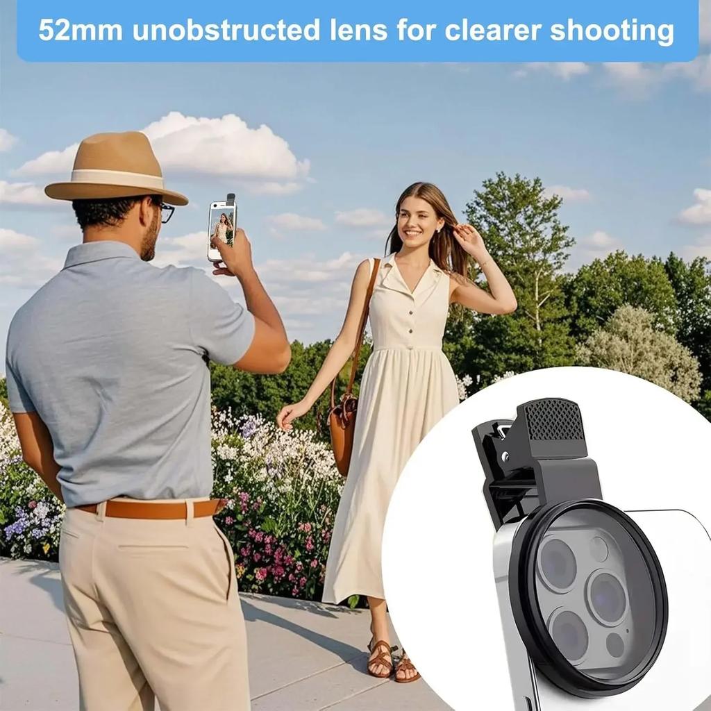 New 52mm CPL Mobile Phone Lens Filter Lens Clip Camera Accessories Circular Polarizer Filter for Canon Nikon for All Smartphone