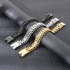 Kalen New High Polished Shiny Bracelets 19/20/22cm Stainless Steel Bike Link Chain Bike Chain Bracelets Fashion Male Accessories