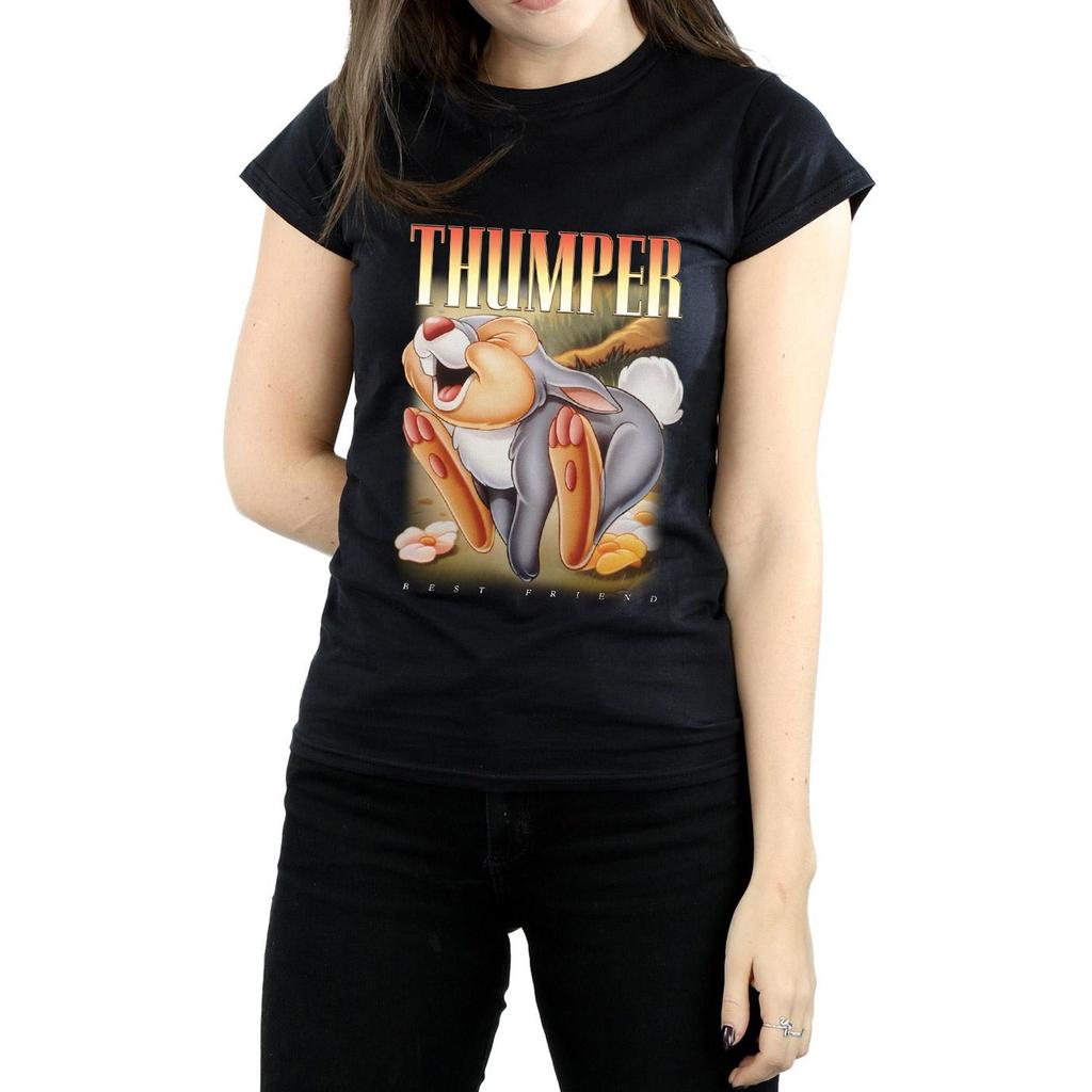 Disney Womens/Ladies Bambi Thumper Montage Cotton T-Shirt