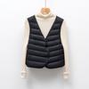 Goose Down Down Jacket Women's Light Vest Horizontal Strip New Autumn and Winter Simple Inner with Down Liner