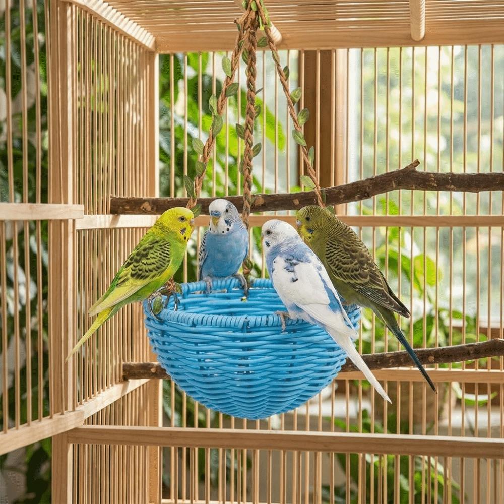 Wear-resistant Woven Bird Nest Bite Resistant Bird Hammock Bird Breeding Nest Cage accessories
