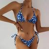 Fashion Women Printed Split Swimsuit Casual Sling Bikini Sexy Swimsuit Swimsuit