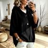 Women's Corduroy Hooded Sweatshirt Loose Fit Casual Pullover Top