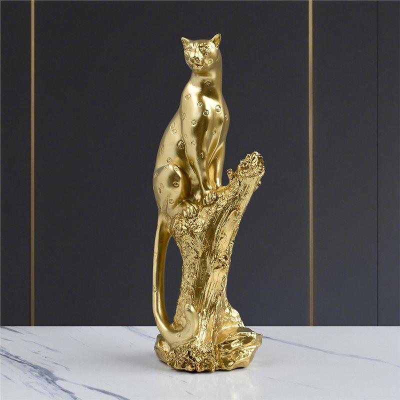 Resin Leopard Statue,Office Sculpture Home Decoration, Indoor Art Ornament Hall Hallway Decorations, Perfect Birthday Gift