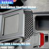Real Carbon Fiber Car Accessories Center Armrest Switch Cover Soft Sticker For BMW 5 Series/M5 E39 1998 1999 2000 2001 2002 2003
