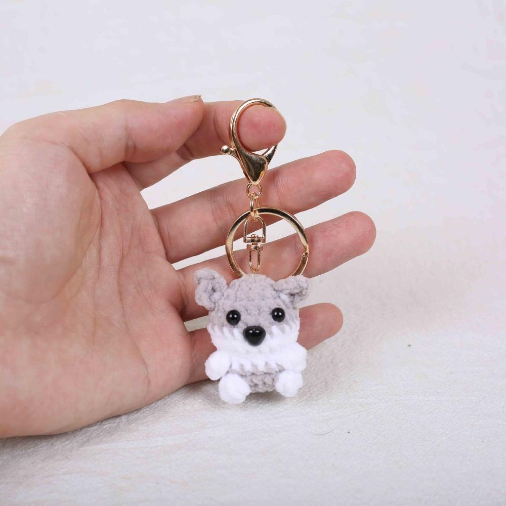 Handmade Chinese Zodiac Keychain Knitting Mini Size Monkey Keychain Creative Weaving Custom Design Animal Crochet Keychain