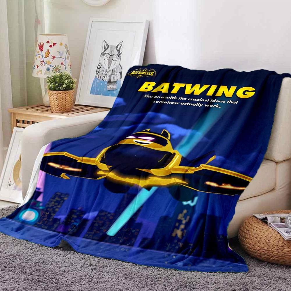 Batwheels Theme Printed Blanket - Perfect for Couch, Bed, Travel & Outdoor Use | Machine Washable, Cozy & Durable.