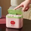 Automatic-Lift Swab Storage Box Dustproof Sealed Makeup Pad Organizer No-Drilling Multi-function Desktop Container For Bathroom