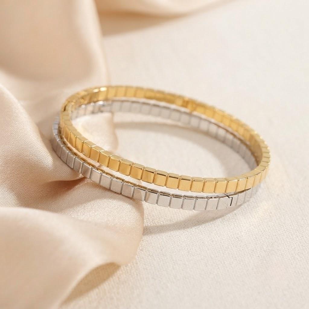 Premium Trendy Link Chain Stainless Steel Bangle Elegant Accessory Perfect for Anniversary Parties