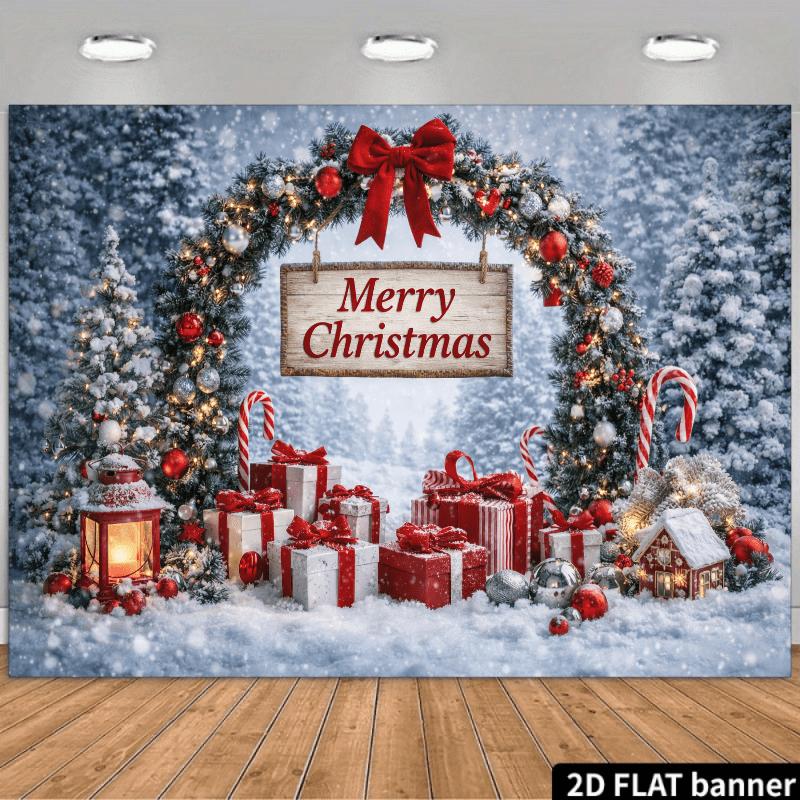 1Pcs Christmas Snowball Snowy Forest Decoration Background Winter Backdrop For Photo Studio Photo Booth Party
