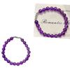 8Mm Retro Design Natural Amethyst Bracelet Commuter Bracelet