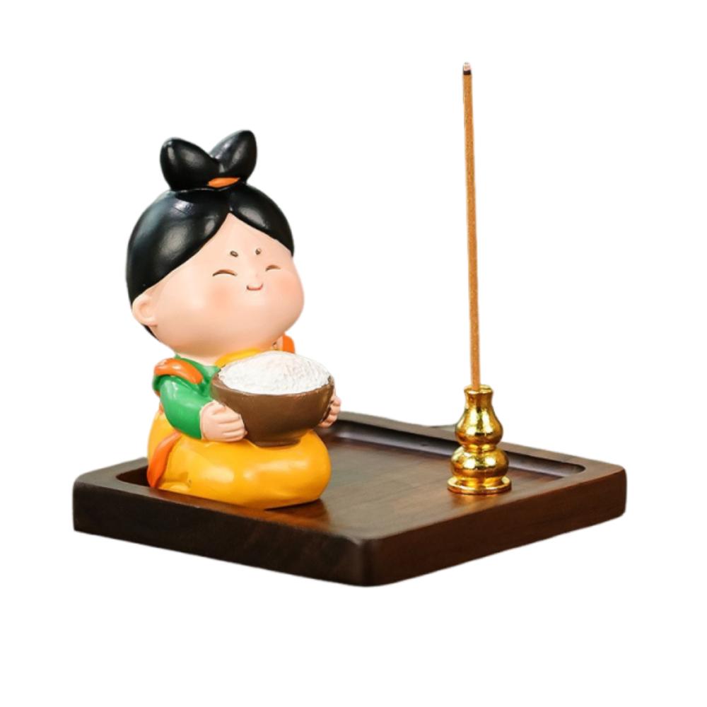 Creative Cartoon Girl Incense Burner Tang Dynasty Lady Cute Sticks Incense Tray Housewarming Gift