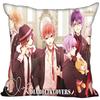 HEARMNY Anime DIABOLIK LOVERS Pillowcase Bedroom Home Decorative Gift Pillow Cover Square Zipper Pillow Cases Satin Soft Fabric