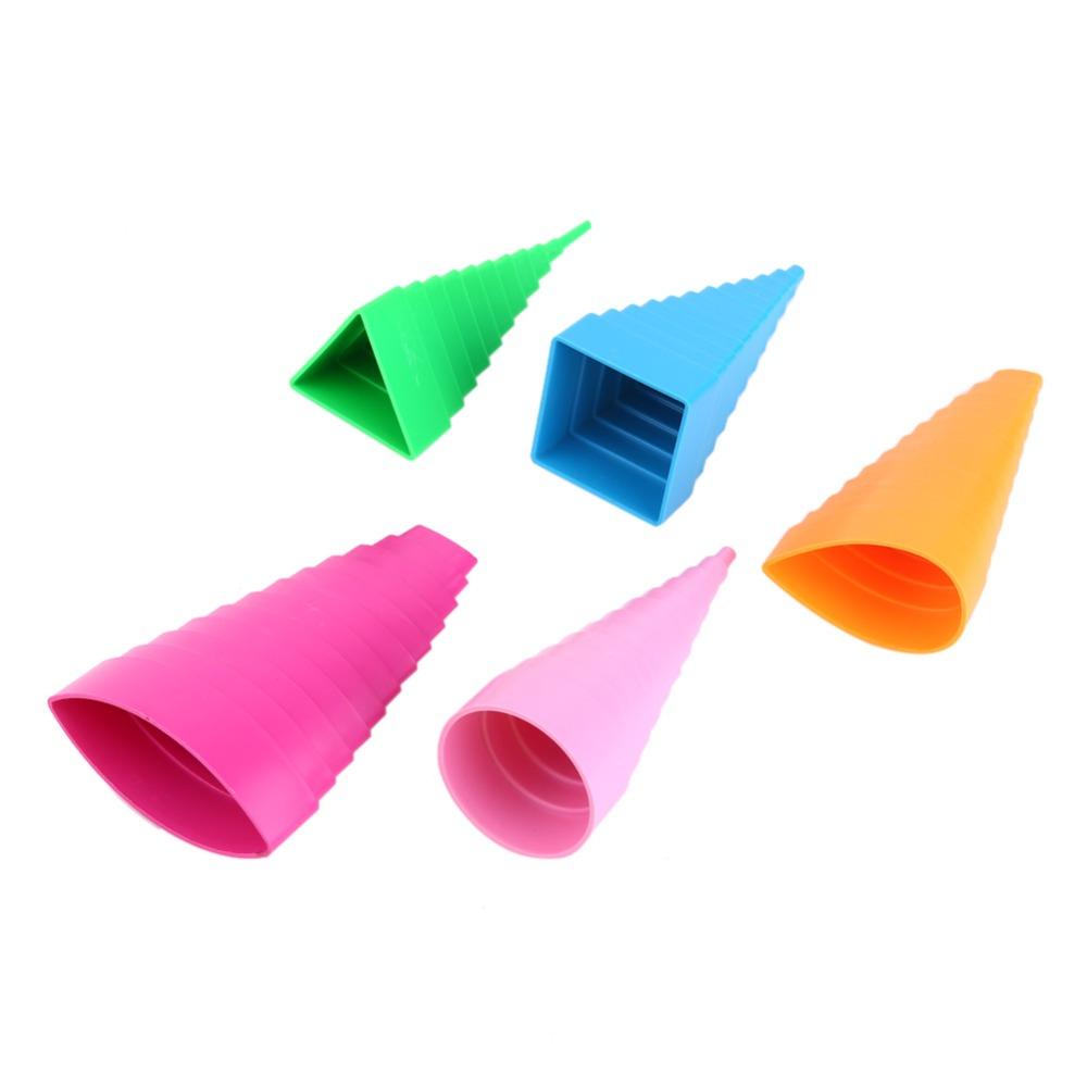 5pcs Mixed Color Paper Quilling Border Buddy 5 Shapes Shape Towers Quilling Tools Cardmaking Papers Mould Kit Paper Craft Tool