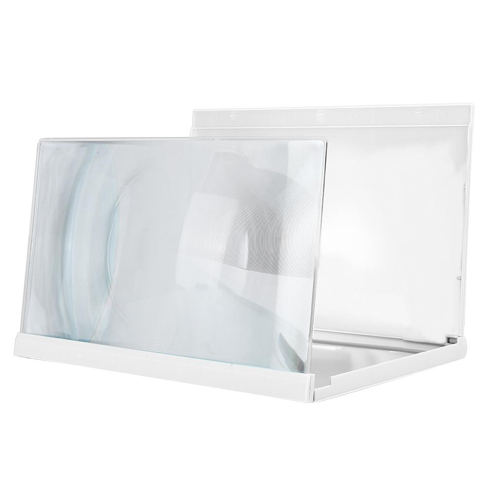 3D 14 Inch Universal Screen Magnifier Smartphone Amplifier with Foldable Bracket for VideoWhite 14 Inch