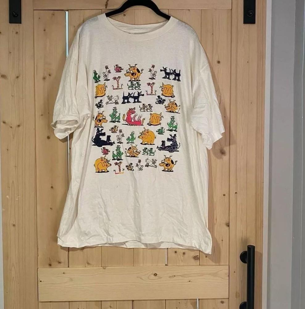 Vintage 90s Cartoon Animal Sex Positions Gag Tee T- Shirt Unisex, Full Size Unisex T-Shirt XXXL