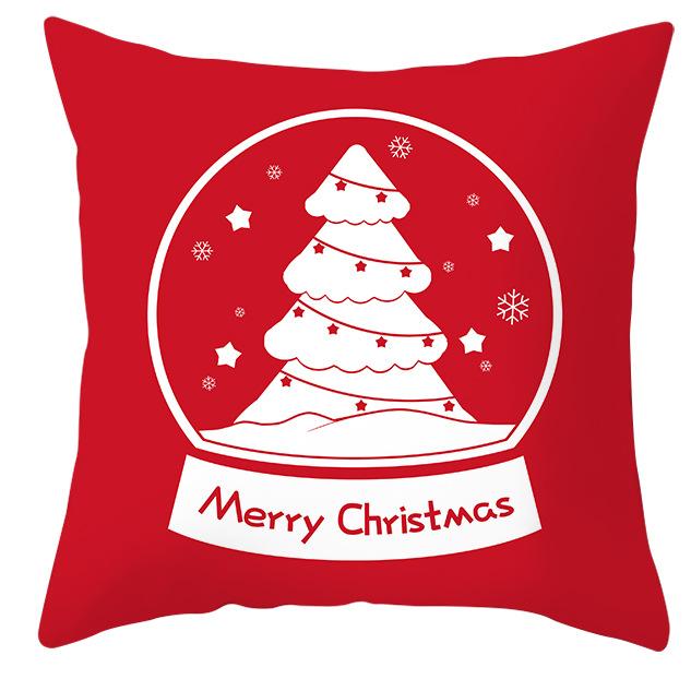 Christmas Elk Pillow Cover Home Gift Cushion Cover Fabric Sofa Pillow Cover