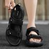 Fashion New Casual Leather Mens Sandals Quick Dry Wading Aqua Shoes Outdoor Beach Summer Footwear Non-slip Hiking Trekking Shoes Sandals