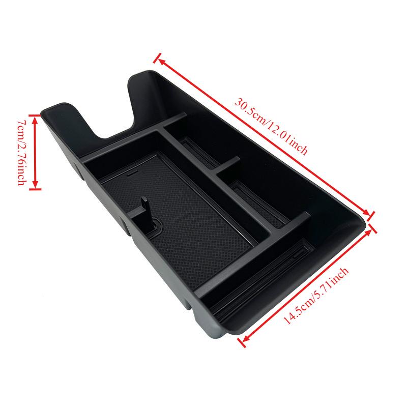 For Toyota Camry XV80 2025 Center Console Armrest Organizer Tray Durable ABS Black Storage Box With Divider Car Accessories