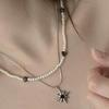 Women's Pearl Heart Star Point Necklace (2 types)