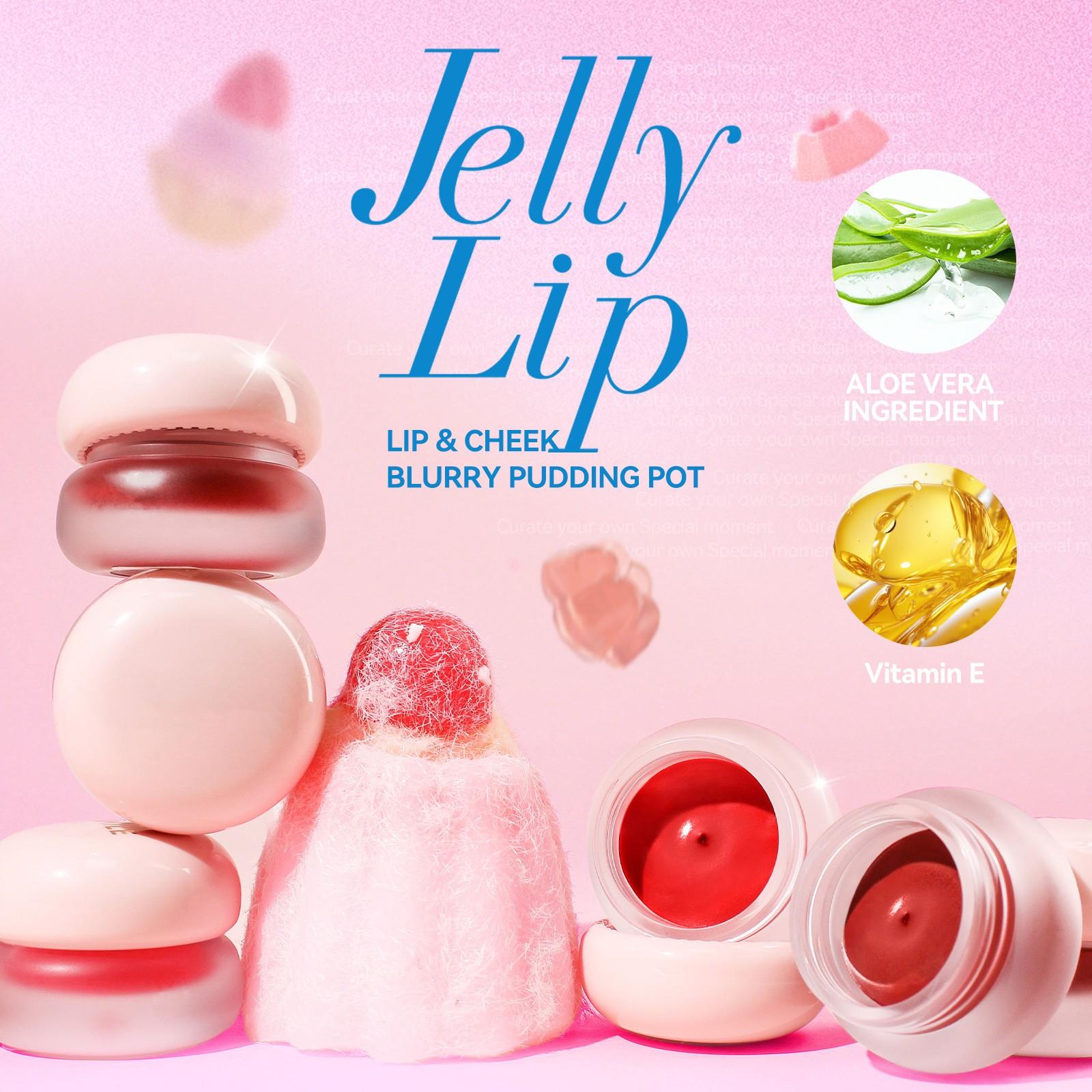 

Jar Lip Mud Velvet Lipstick Lip Cheek Dual-use Blush