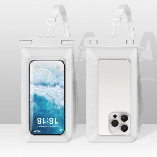 Waterproof Phone Pouch with Lanyard Touchscreen Clear Floating Cell Phone Dry Bag Case Protector Beach Kayak Cruise Travel Essentials