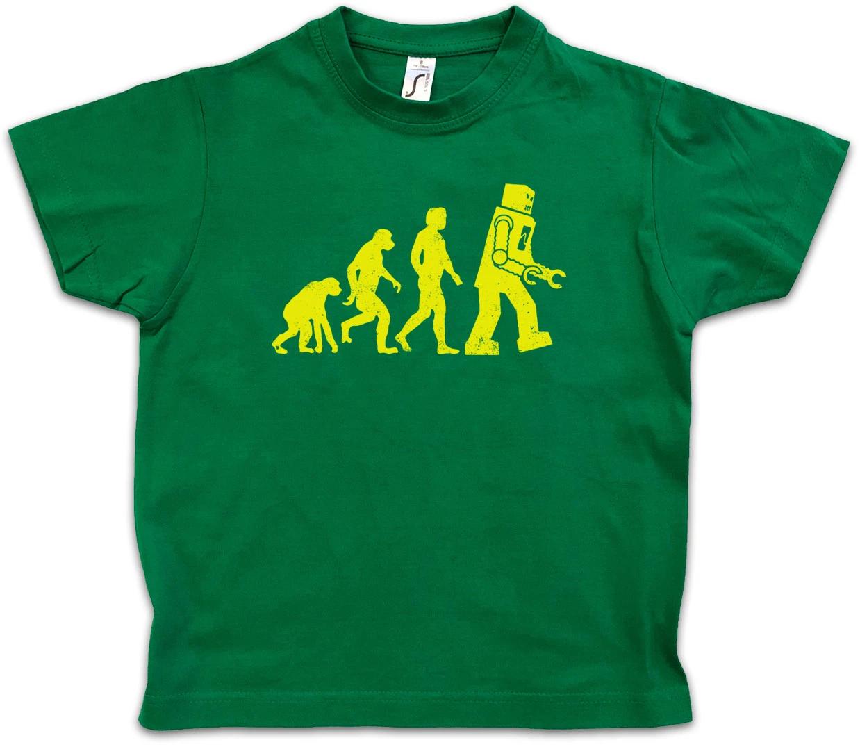 THE BIG BLACK ROBOT EVOLUTION BANG THEORY Kids Boys T-Shirt Sheldon Nerd Cooper 150