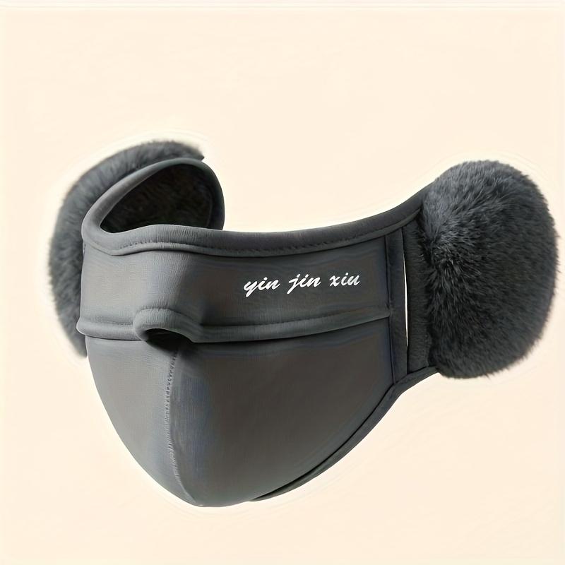 Winter Face Mask Windproof Warm Plush Lined Earmuffs Mask Anti-Cold Thermal Dustproof Women Men Breathable Cycling Earflap Mask