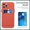 Porta Cartão Suporte Capa de Celular de Silicone Macio para IPhone 15 14 11 13 12 Pro Max XS XR X SE 2 3 8 7 Plus à Prova de Choque Capa Carteira Colorida