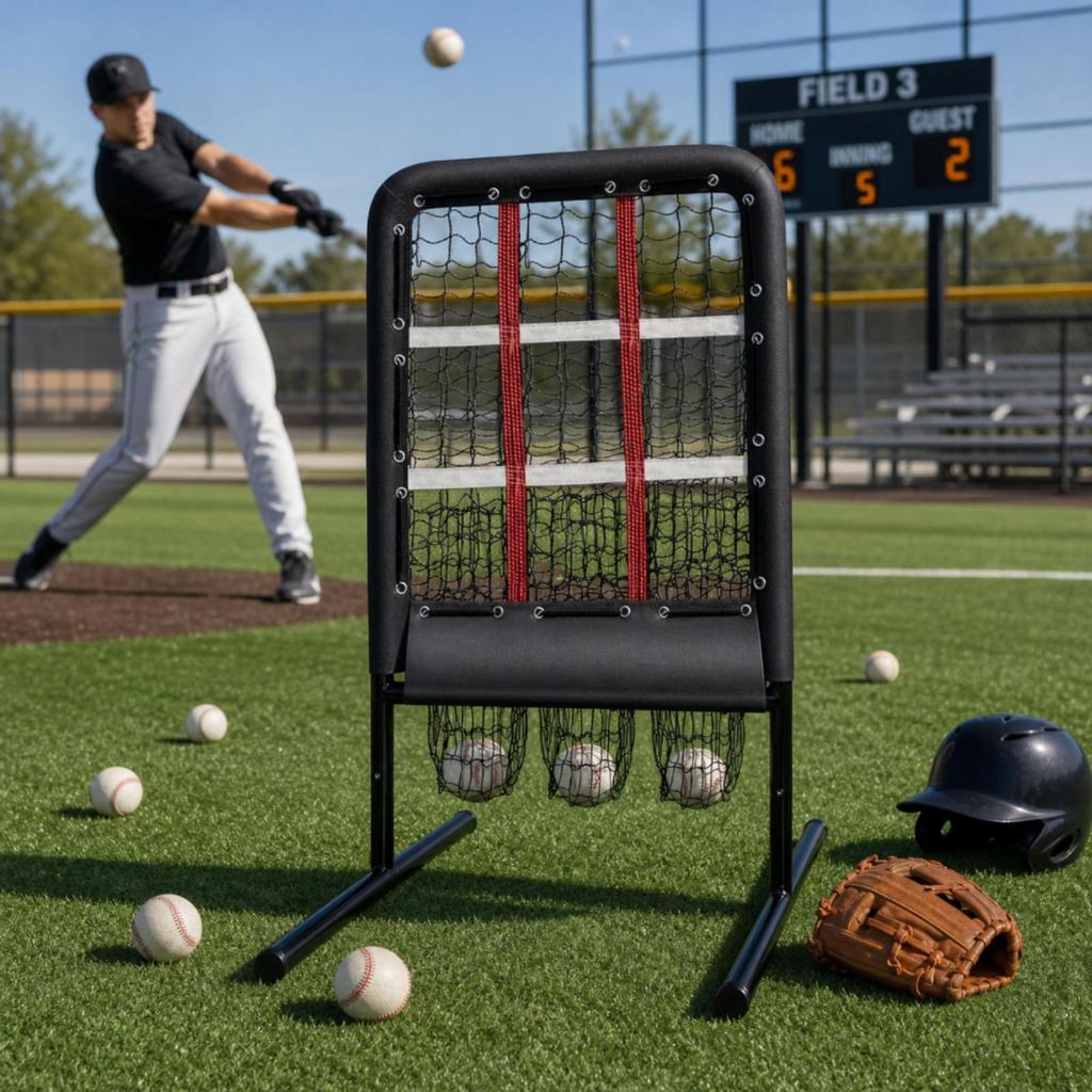 Baseball Net with Target-Zone Versatile for Backyard, Coaches