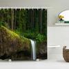 Birch Forest Trees Shower Curtain Natural Landscape Printed Fabric Waterproof Polyester Bath Curtains Bathroom Decor With Hooks