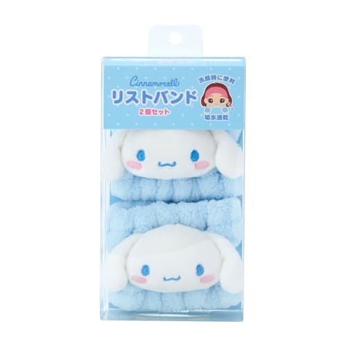 

Набор из 2 браслетов Sanrio для лица из микрофибры, впитывающих воду, с изображением корицы и персонажа Cinnamoroll 490369
