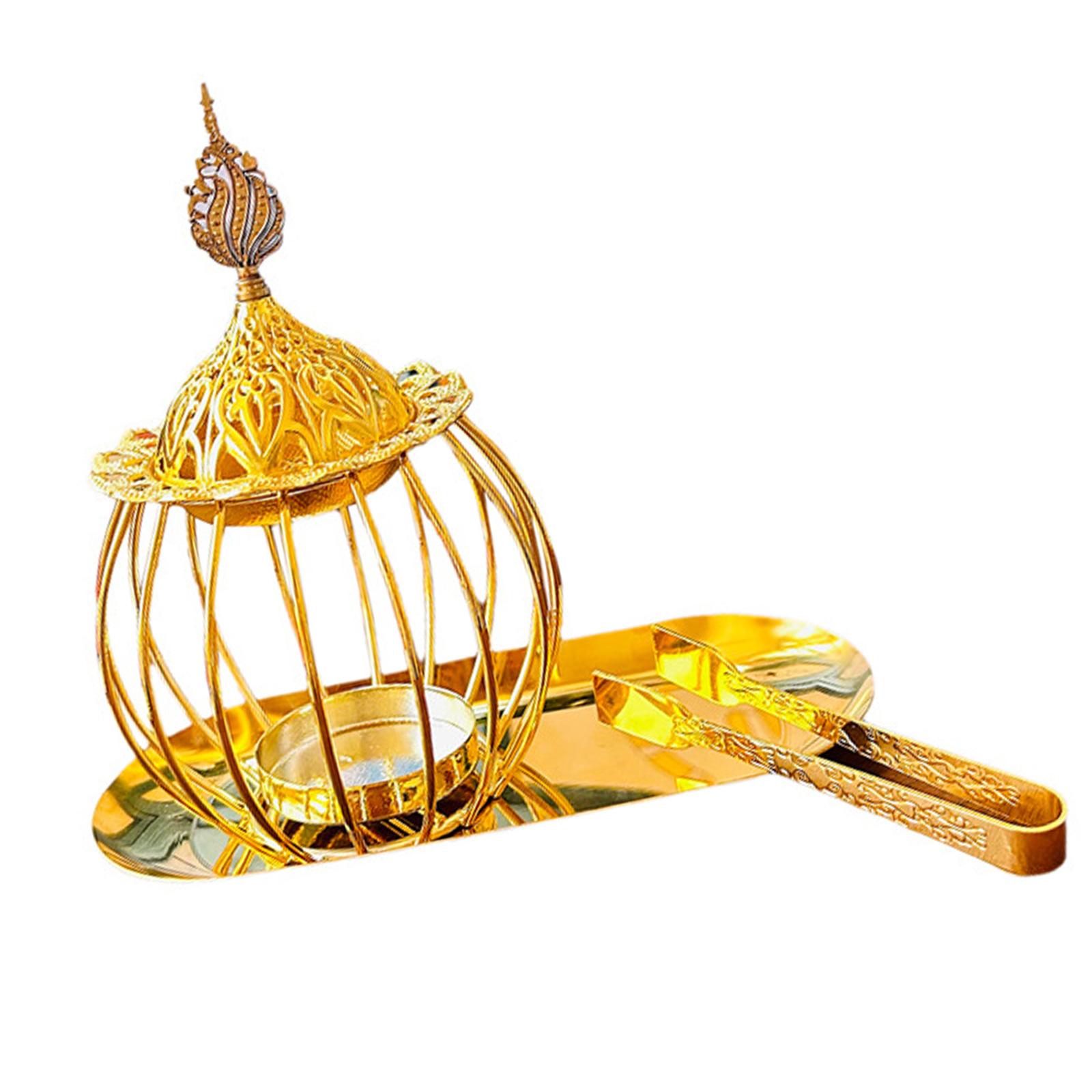 

Arab Incenses Burners Set for Aromatherapies and Meditations Room Completing with Tray and Tongs Candle Holder Censers 1