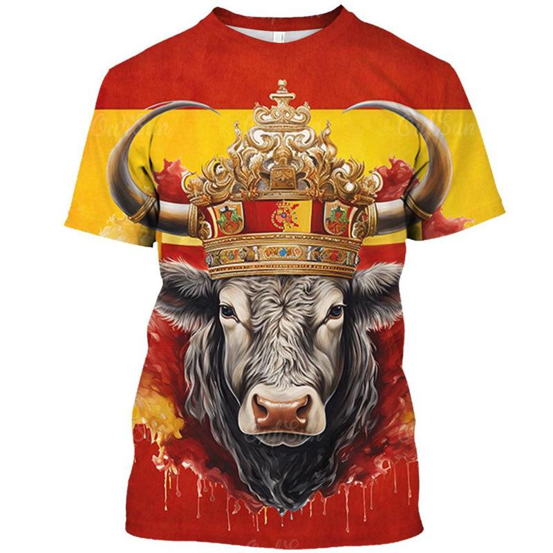 Men's 3D Printed T-Shirt Short Sleeve O-Neck Pullover Casual Top