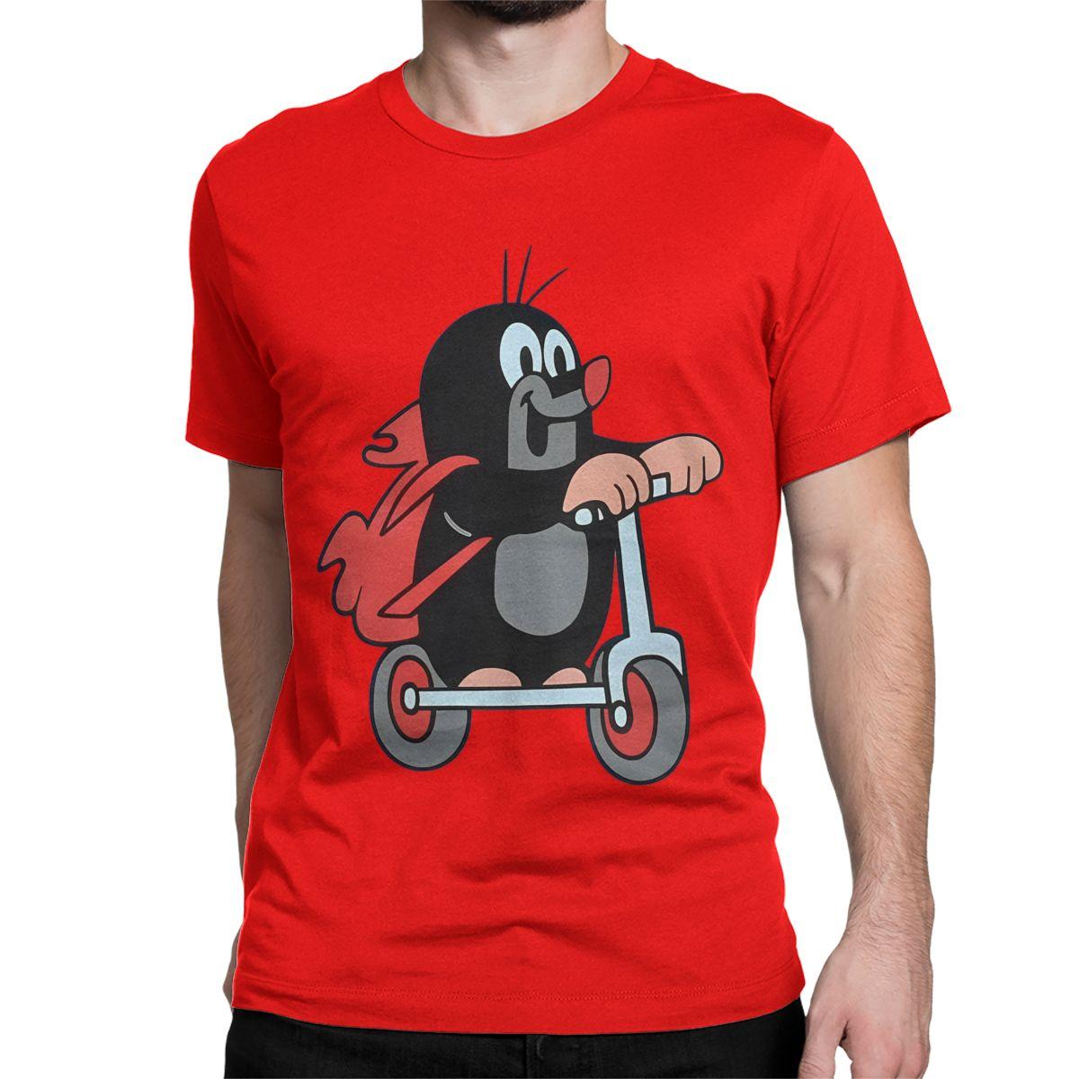 BenberFashion Coole De Kleine Muis Fiets T-shirts Mannen Vrouwen Ronde Hals Puur Katoen T-shirts Cartoon Vrienden Samen T-shirt Nieuwe Kleding S